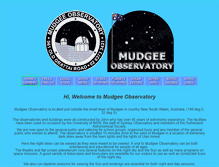 Tablet Screenshot of mudgeeobservatory.com.au